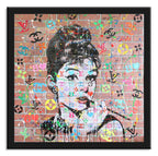 Audrey 8 Love - Original Painting on Brick Wall Panel