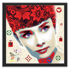 Audrey Hepburn Red – Giclée printed on Canvas or Paper
