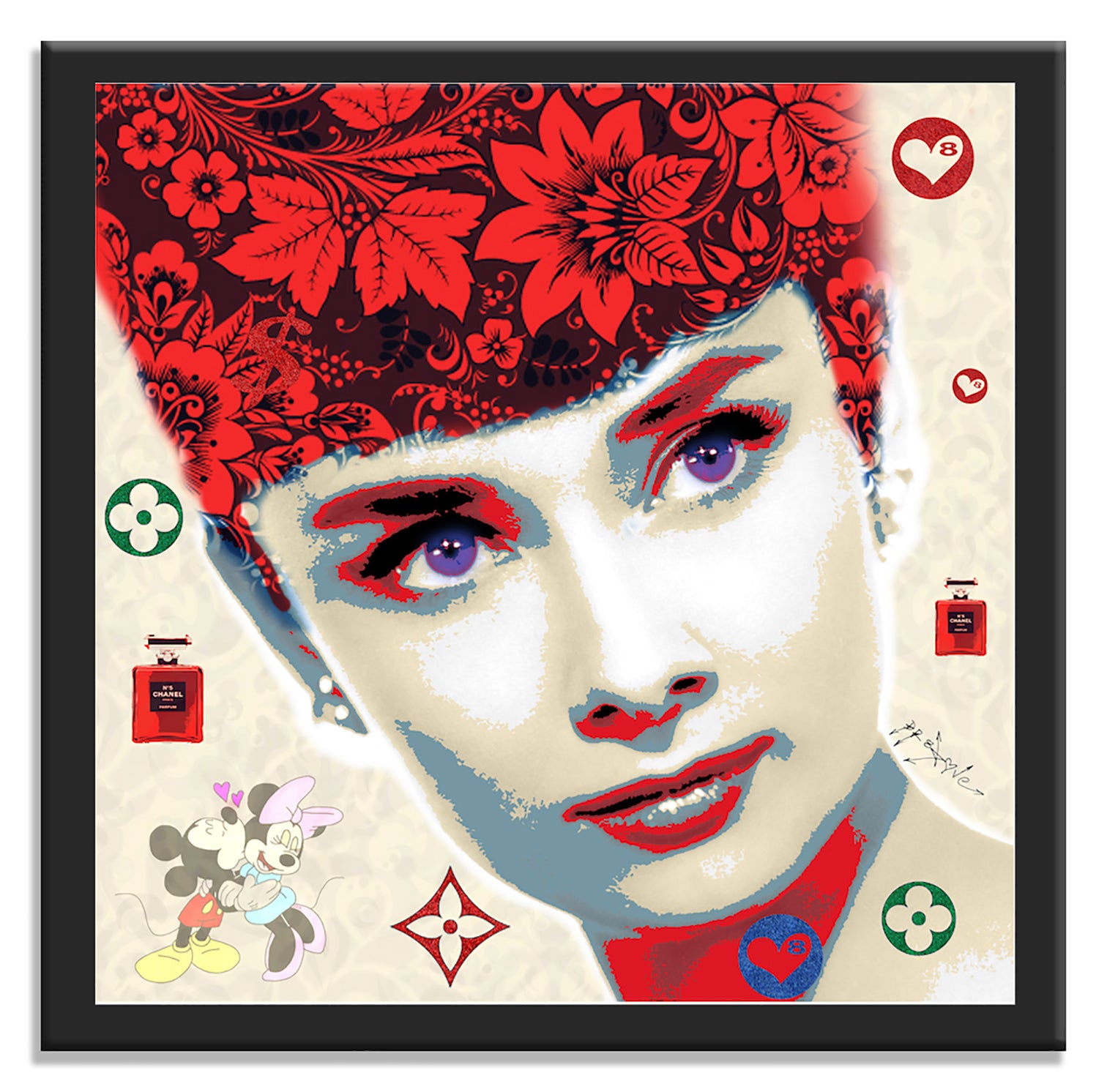 Audrey Hepburn Red – Giclée printed on Canvas or Paper