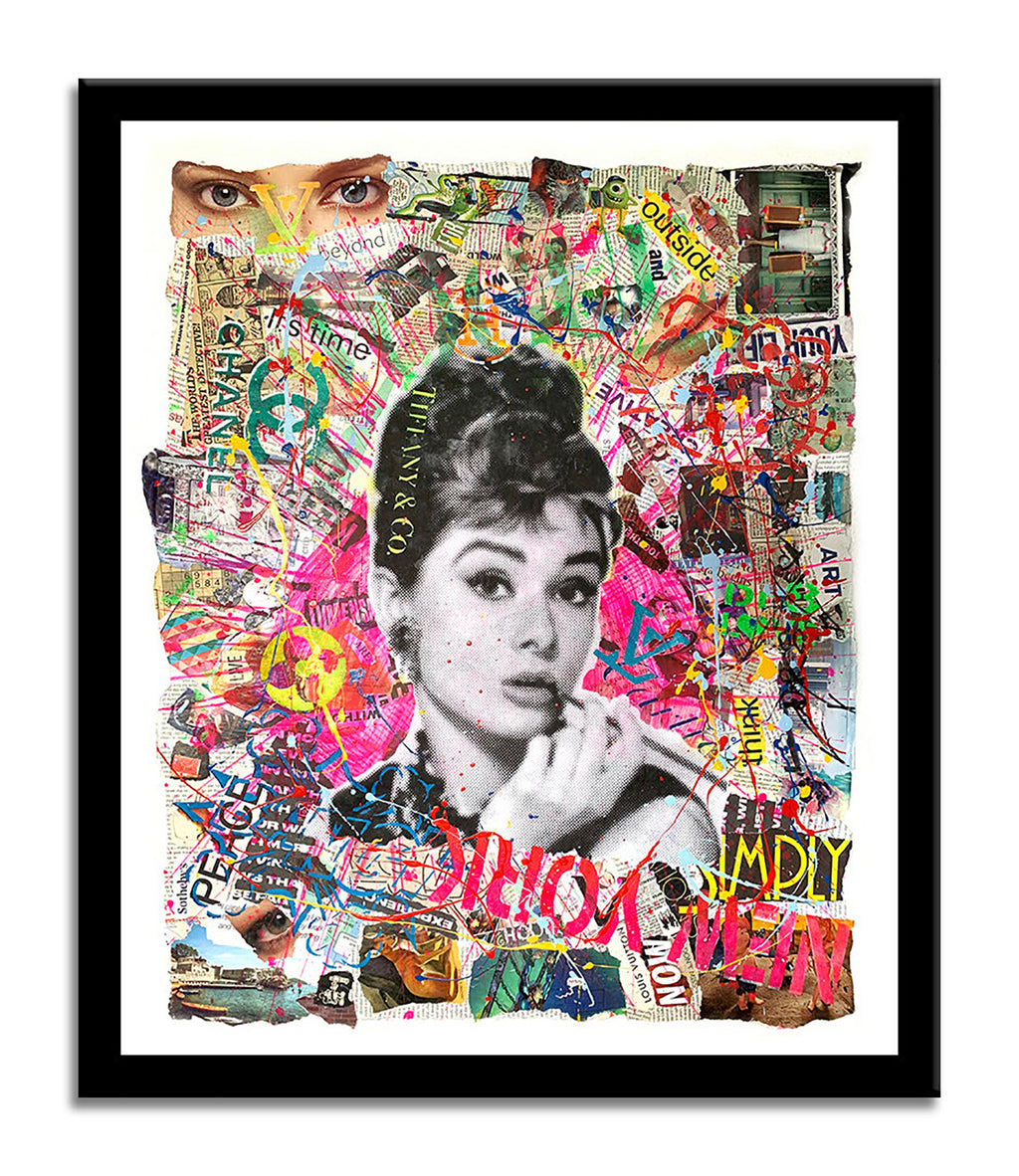 Audrey Tiffany - Original Collage Painting on Paper