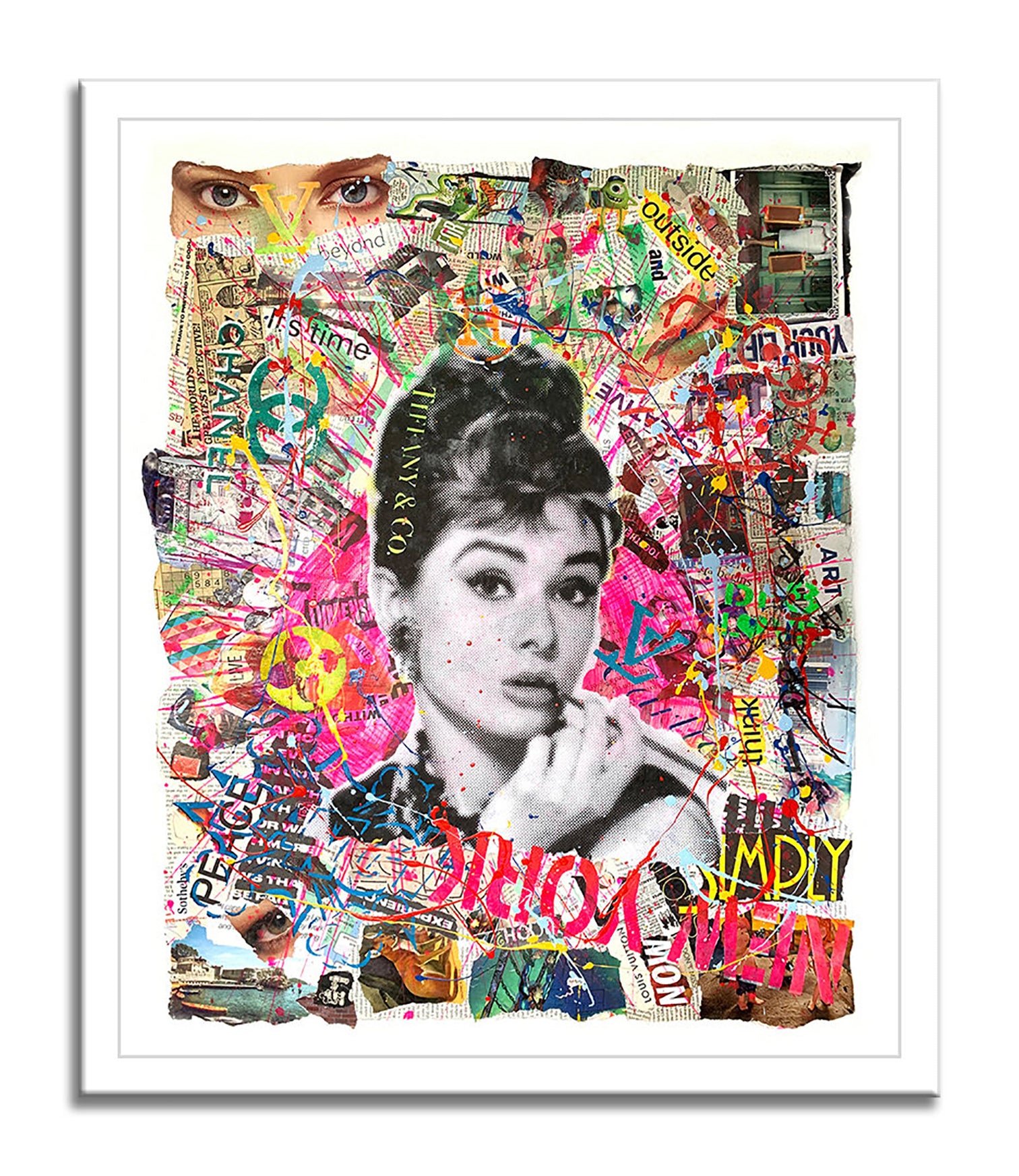Audrey Tiffany - Original Collage Painting on Paper