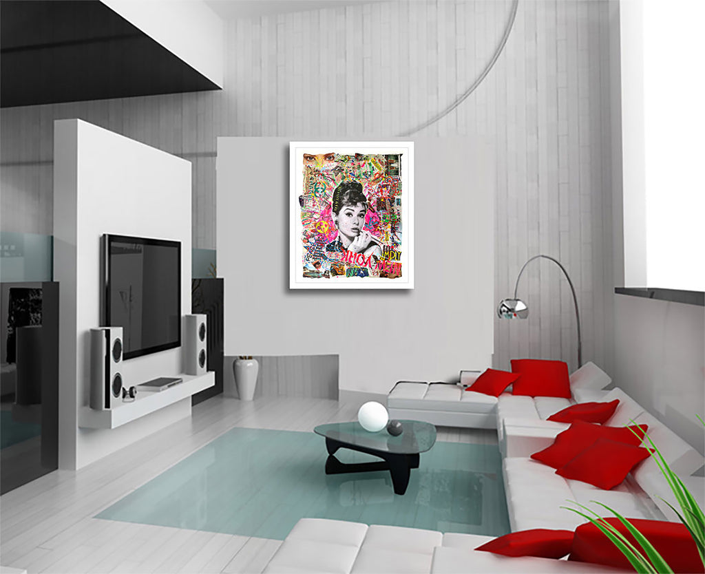 Audrey Tiffany - Original Collage Painting on Paper