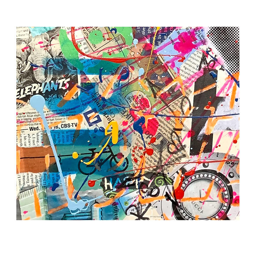 Audrey Tiffany - Original Collage Painting on Paper