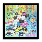 Big Hug Mickey Minnie – Giclée printed on Canvas or Paper
