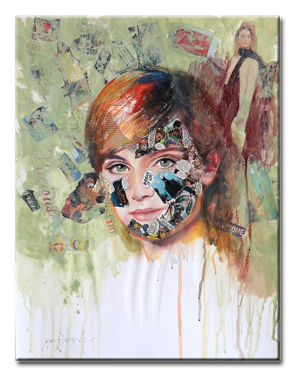 Break it Up! - Original Collage Painting on Paper