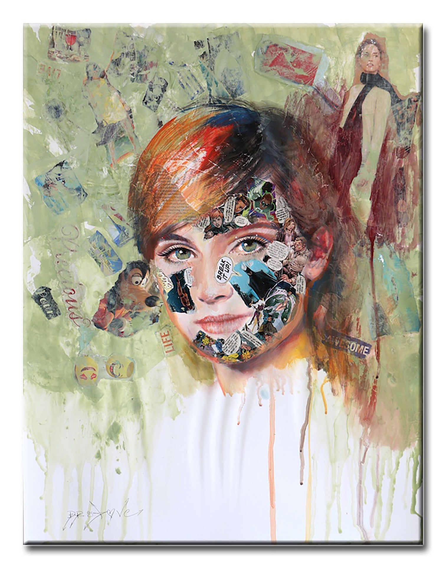 Break it Up! - Original Collage Painting on Paper
