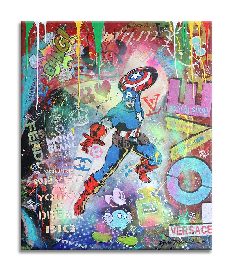 Captain America Love - Original Painting on Canvas Main image