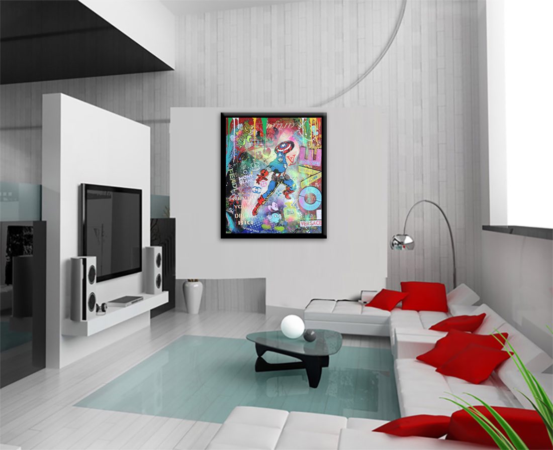 Captain America Love - Original Painting on Canvas