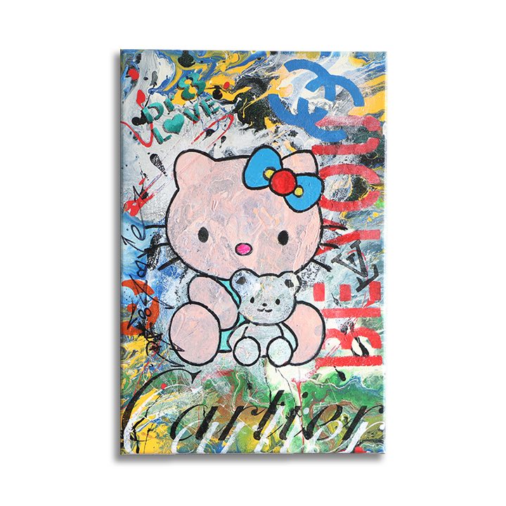 Cartier - Hello Kitty - Original Painting on Canvas