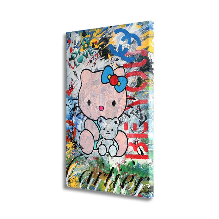 Cartier - Hello Kitty - Original Painting on Canvas