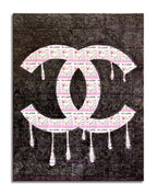 Chanel Black - Original Collage Painting on Paper