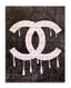 Chanel Black - Original Collage Painting on Paper