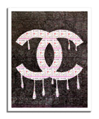 Chanel Black - Original Collage Painting on Paper
