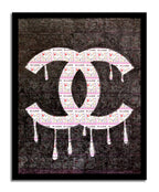 Chanel Black - Original Collage Painting on Paper