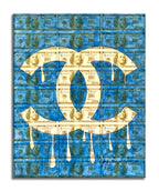 Chanel Blue- Original Collage Painting on Paper