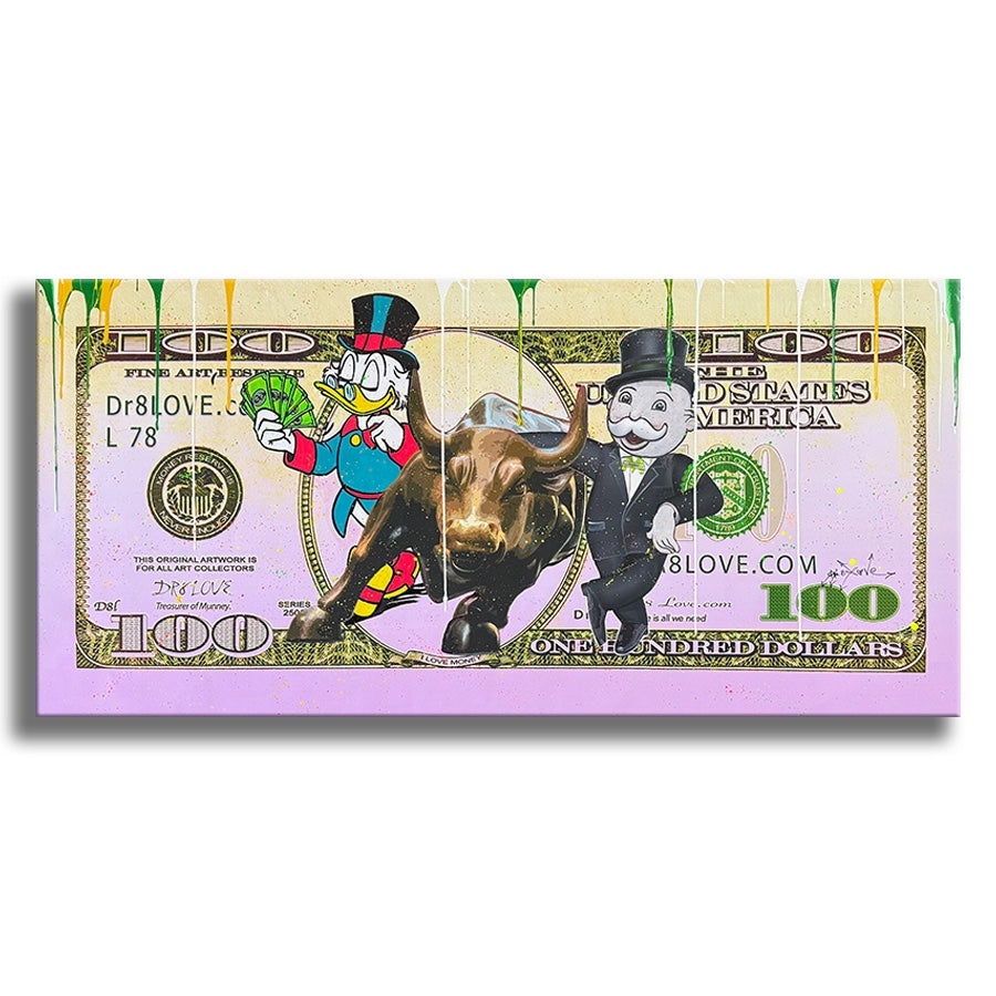 Dollar-Money Flow - Original Painting on Canvas