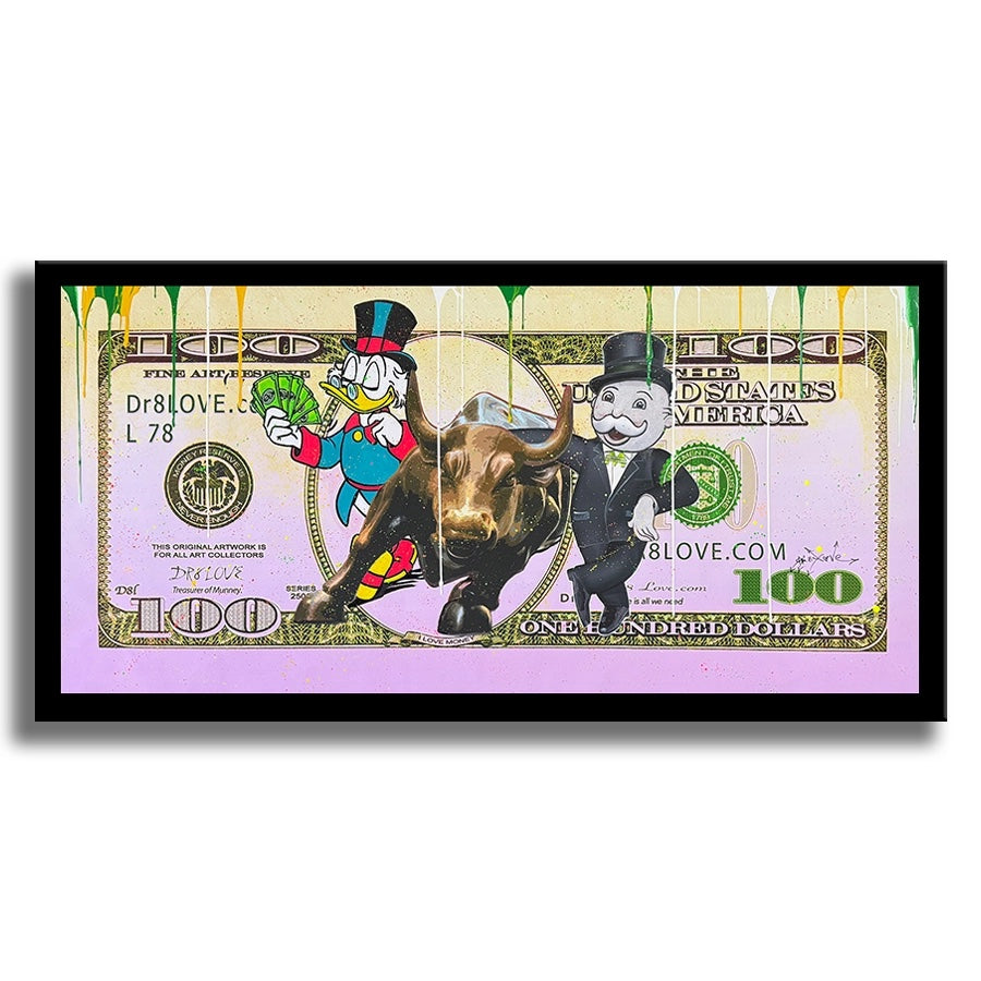 Dollar-Money Flow - Original Painting on Canvas