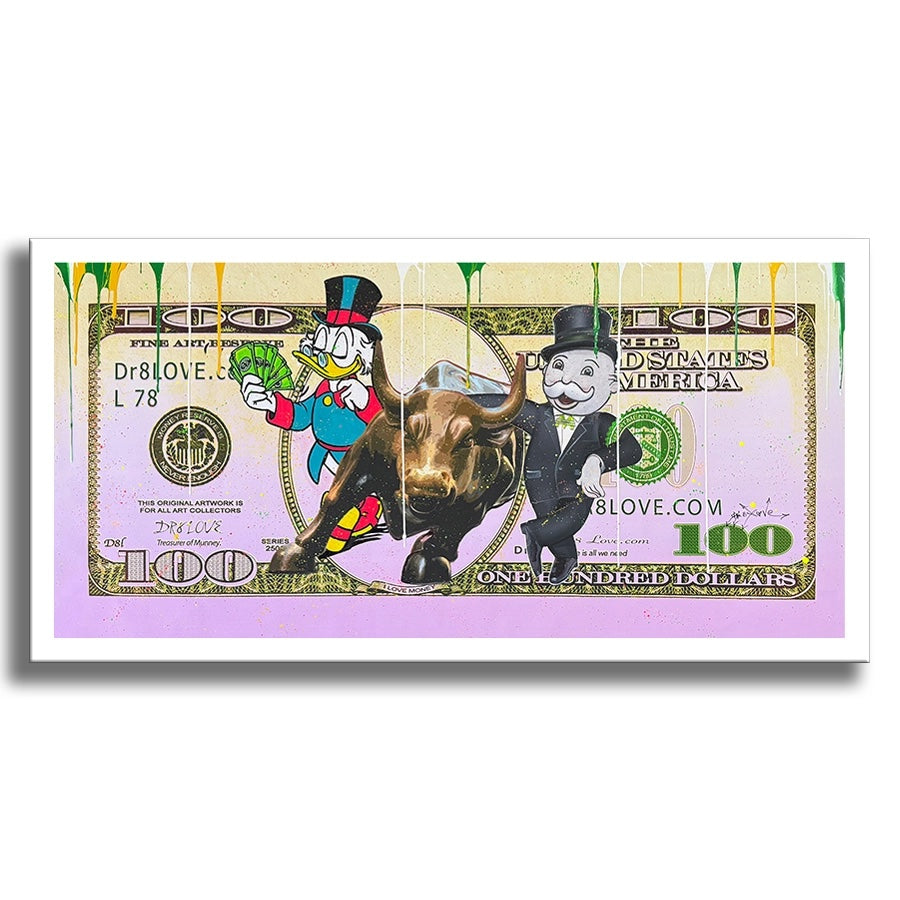 Dollar-Money Flow - Original Painting on Canvas
