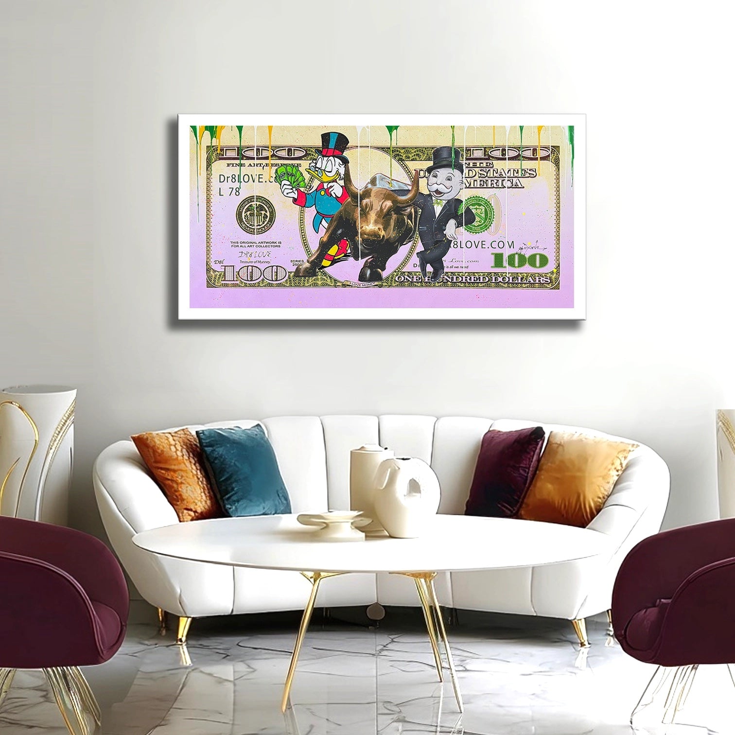 Dollar-Money Flow - Original Painting on Canvas