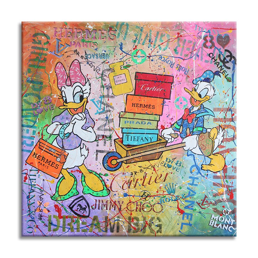 Donald & Daisy Dreams - Original Painting on Canvas