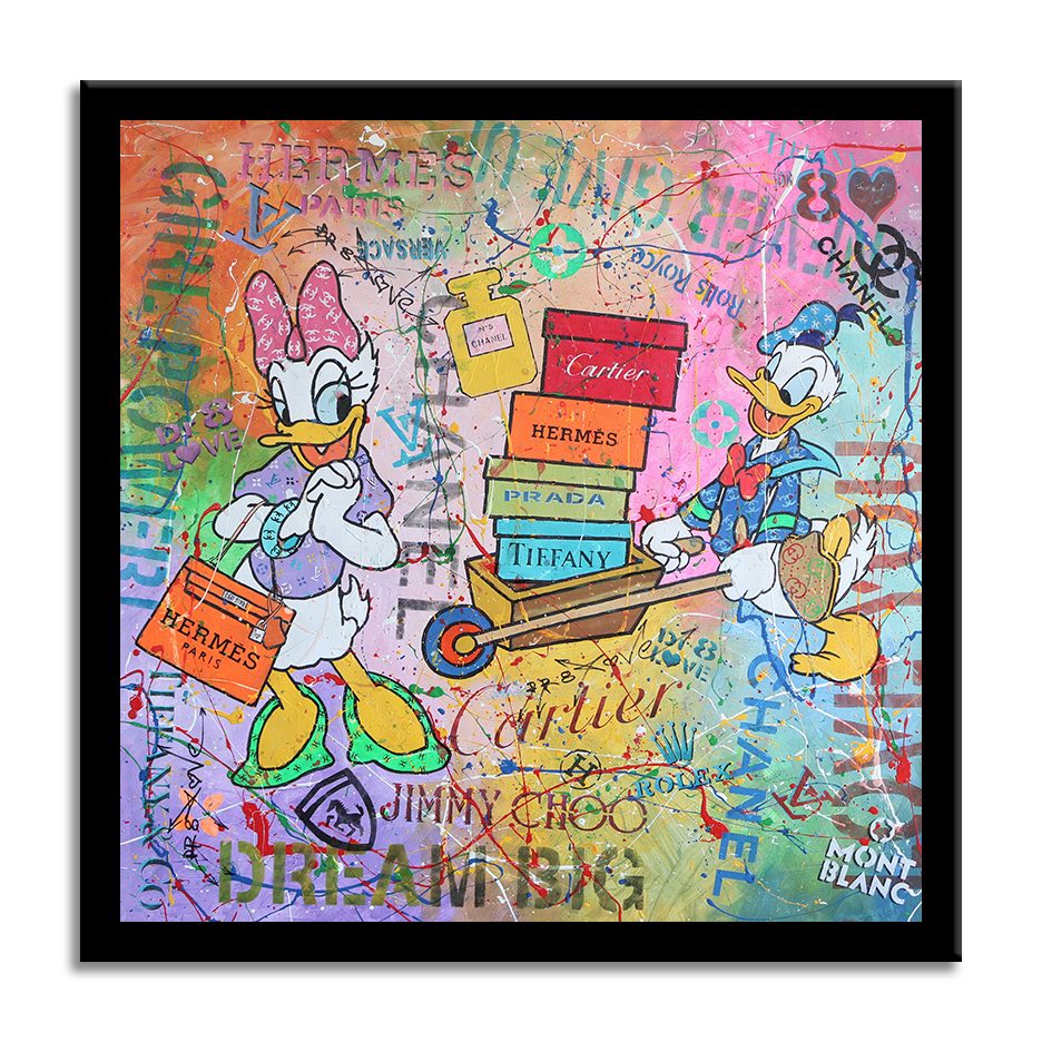 Donald & Daisy Dream – Giclée printed on Canvas or Paper