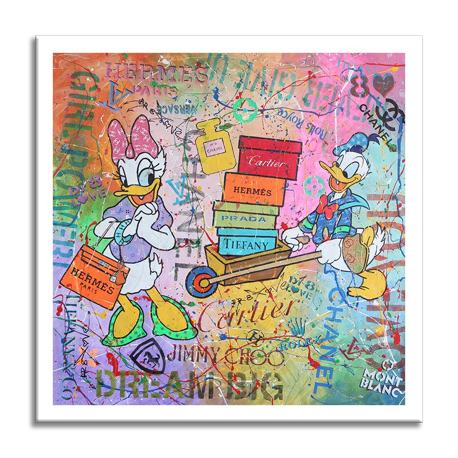 Donald & Daisy Dream – Giclée printed on Canvas or Paper