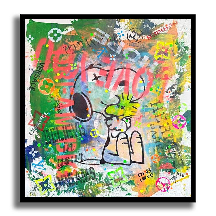 Dream Love Snoopy  – Giclée printed on Canvas or Paper