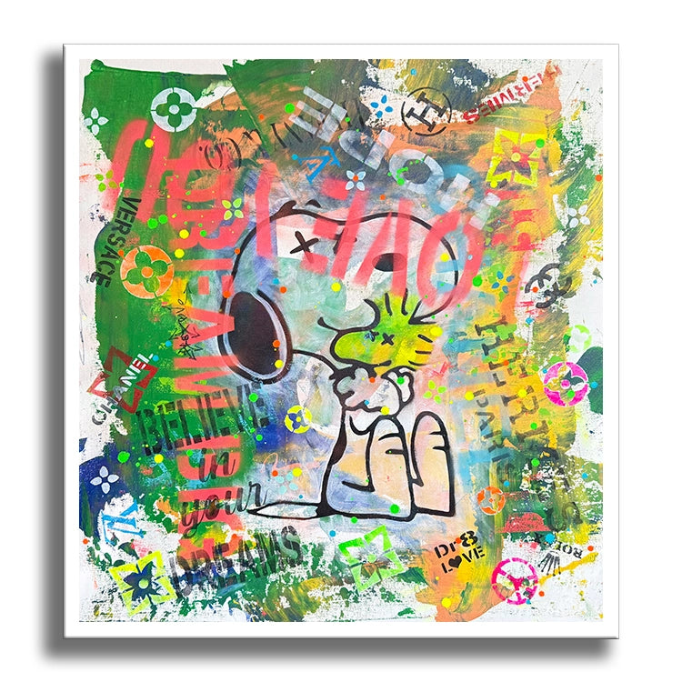 Dream Love Snoopy - Original Painting on Canvas