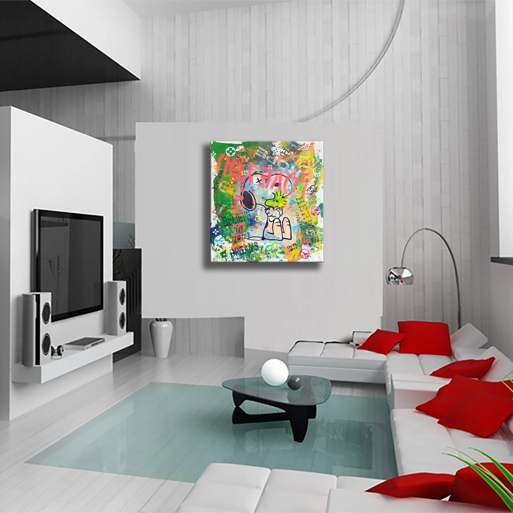 Dream Love Snoopy - Original Painting on Canvas