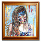 Fantastic - Original Collage Painting on Canvas
