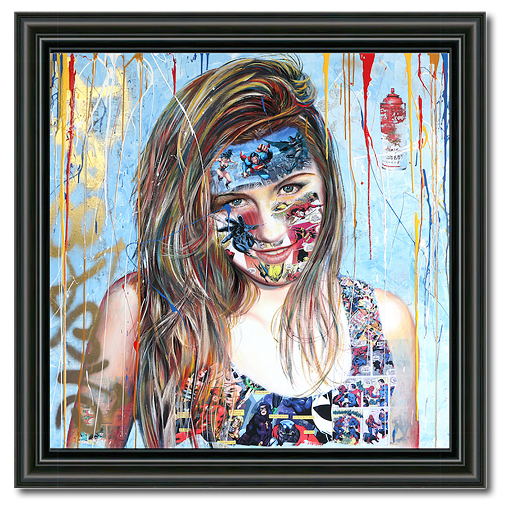 Fantastic - Original Collage Painting on Canvas