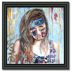 Fantastic - Original Collage Painting on Canvas