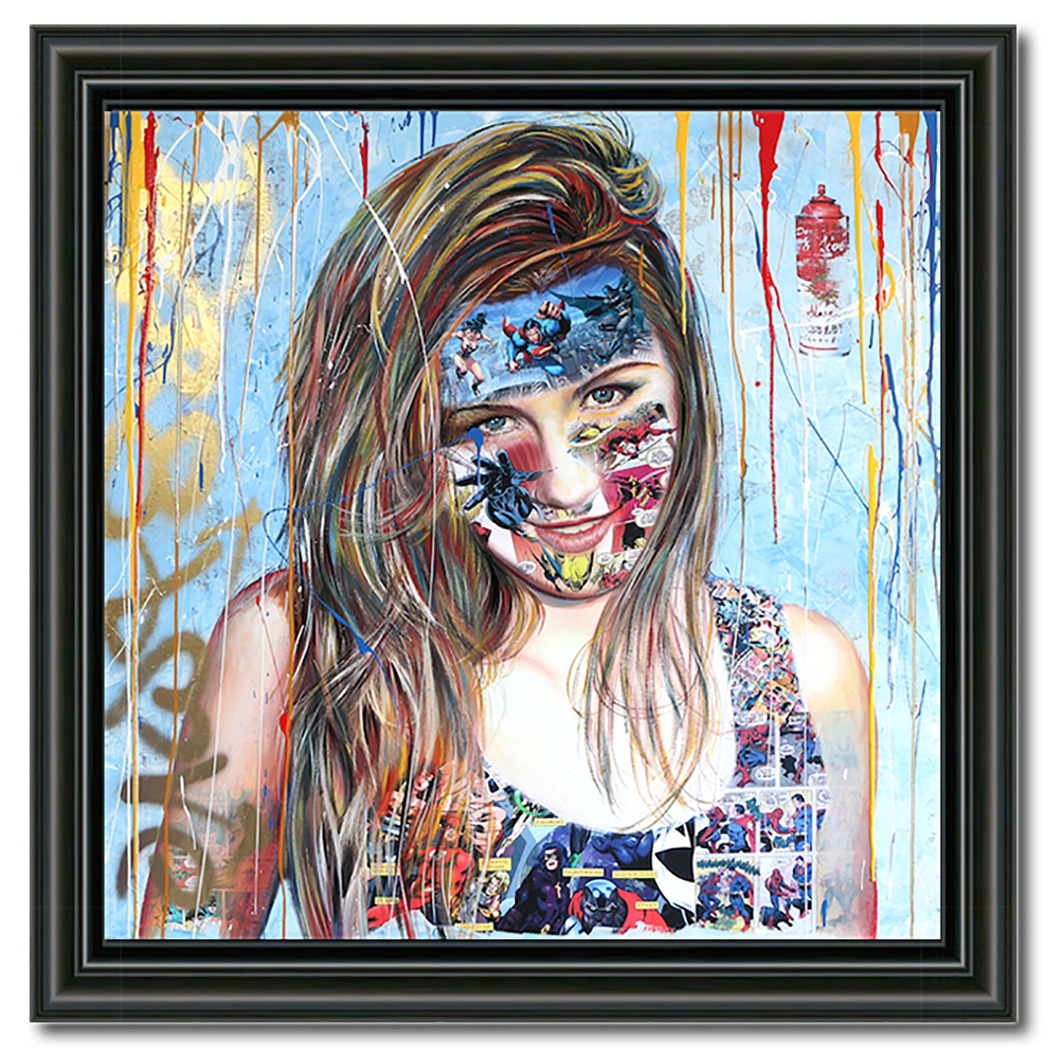 Fantastic - Original Collage Painting on Canvas