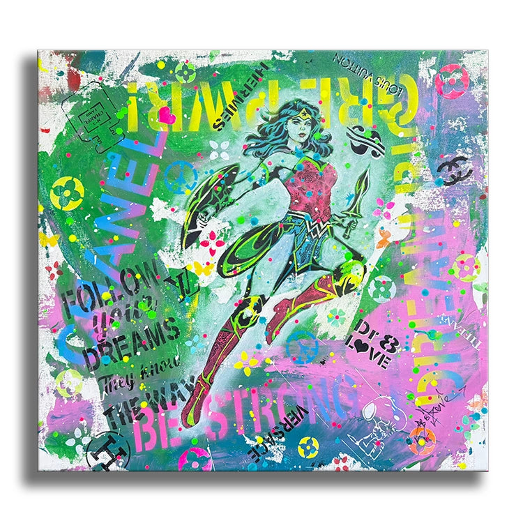 Girl Power Emotions - Original Painting on Canvas