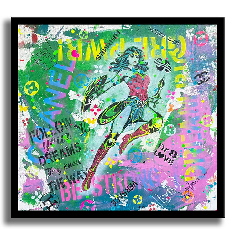 Girl Power Emotions - Original Painting on Canvas