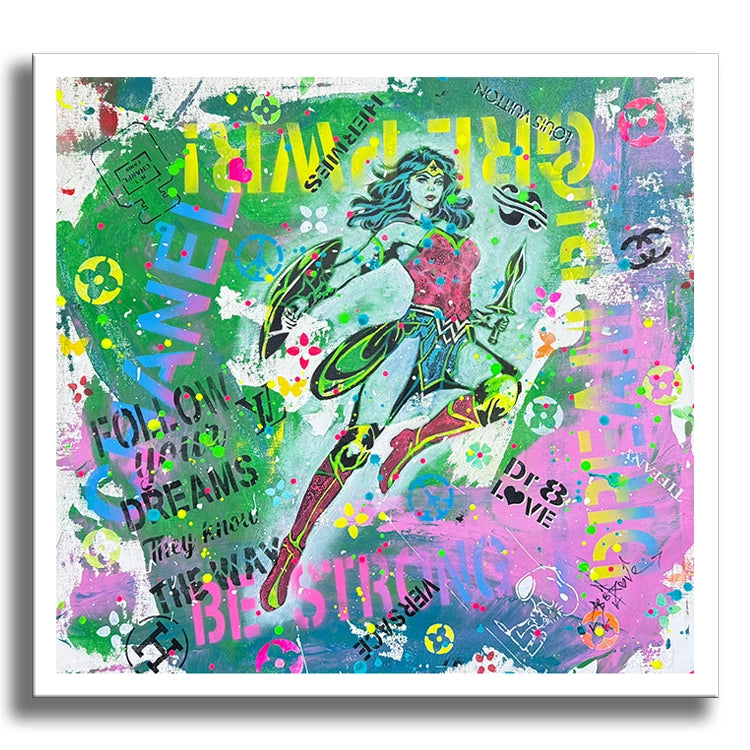Girl Power Emotions - Original Painting on Canvas