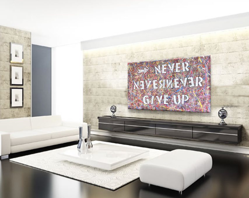 Never Give Up – Original Abstract Painting on canvas