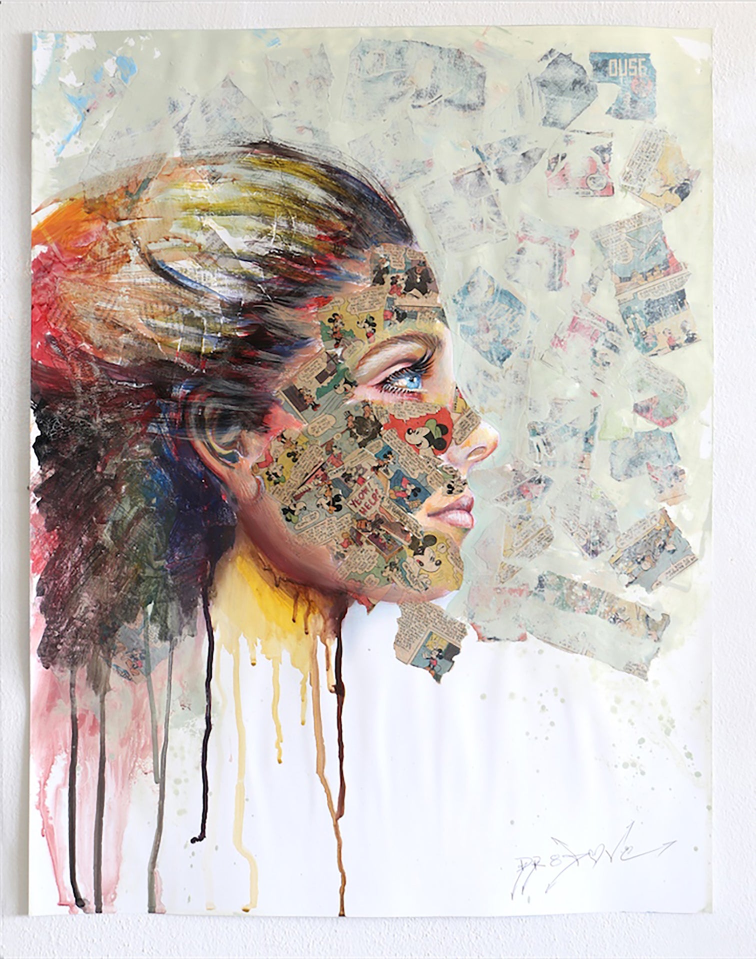 Good Time - Original Collage Painting on Paper