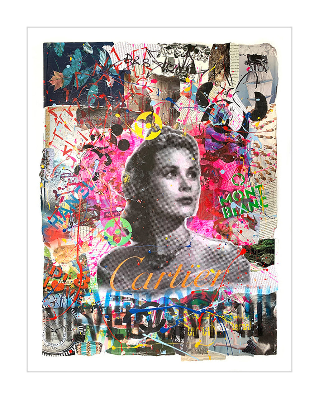 Grace Cartier - Original Collage Painting on Paper