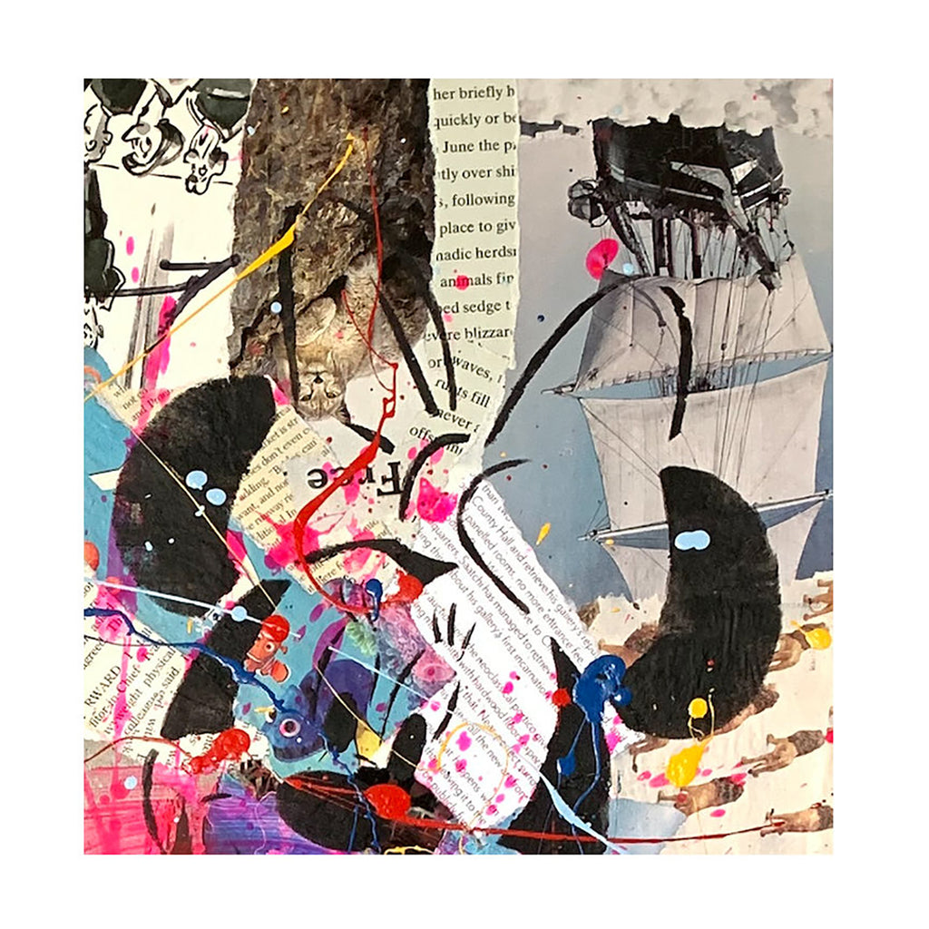 Grace Cartier - Original Collage Painting on Paper