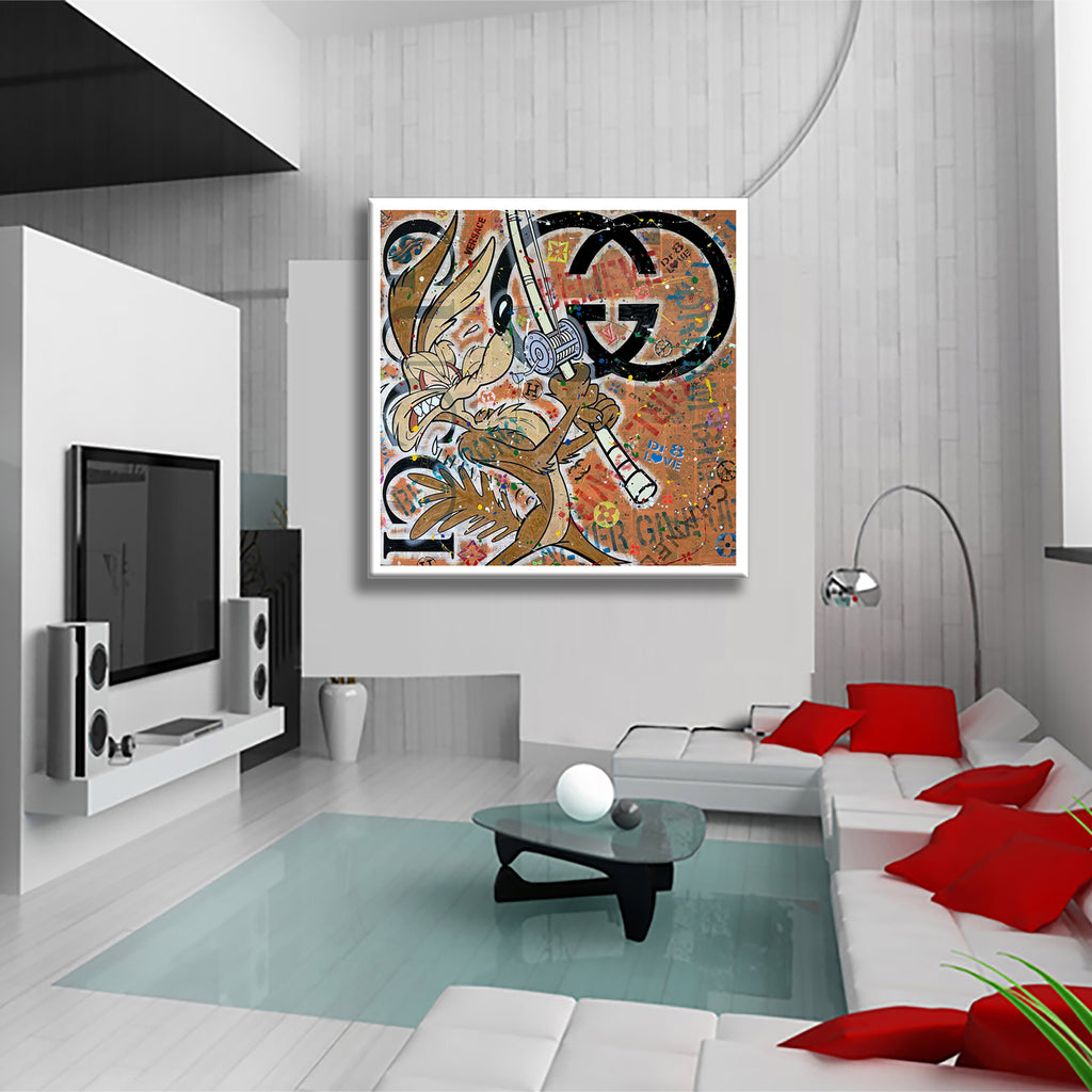 Gucci Coyote - Original Painting on Canvas