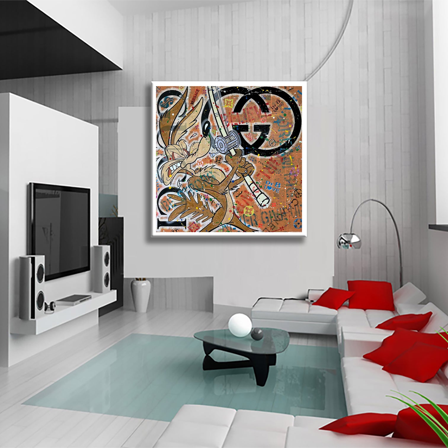 Gucci Coyote - Original Painting on Canvas