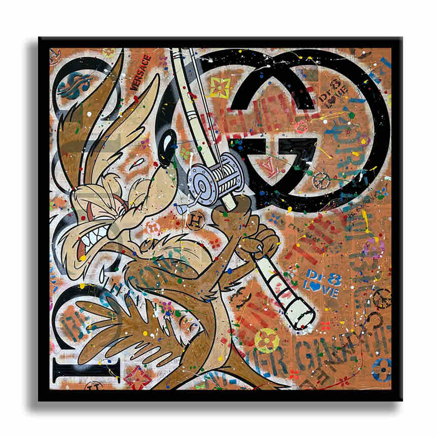 Gucci Coyote - Original Painting on Canvas