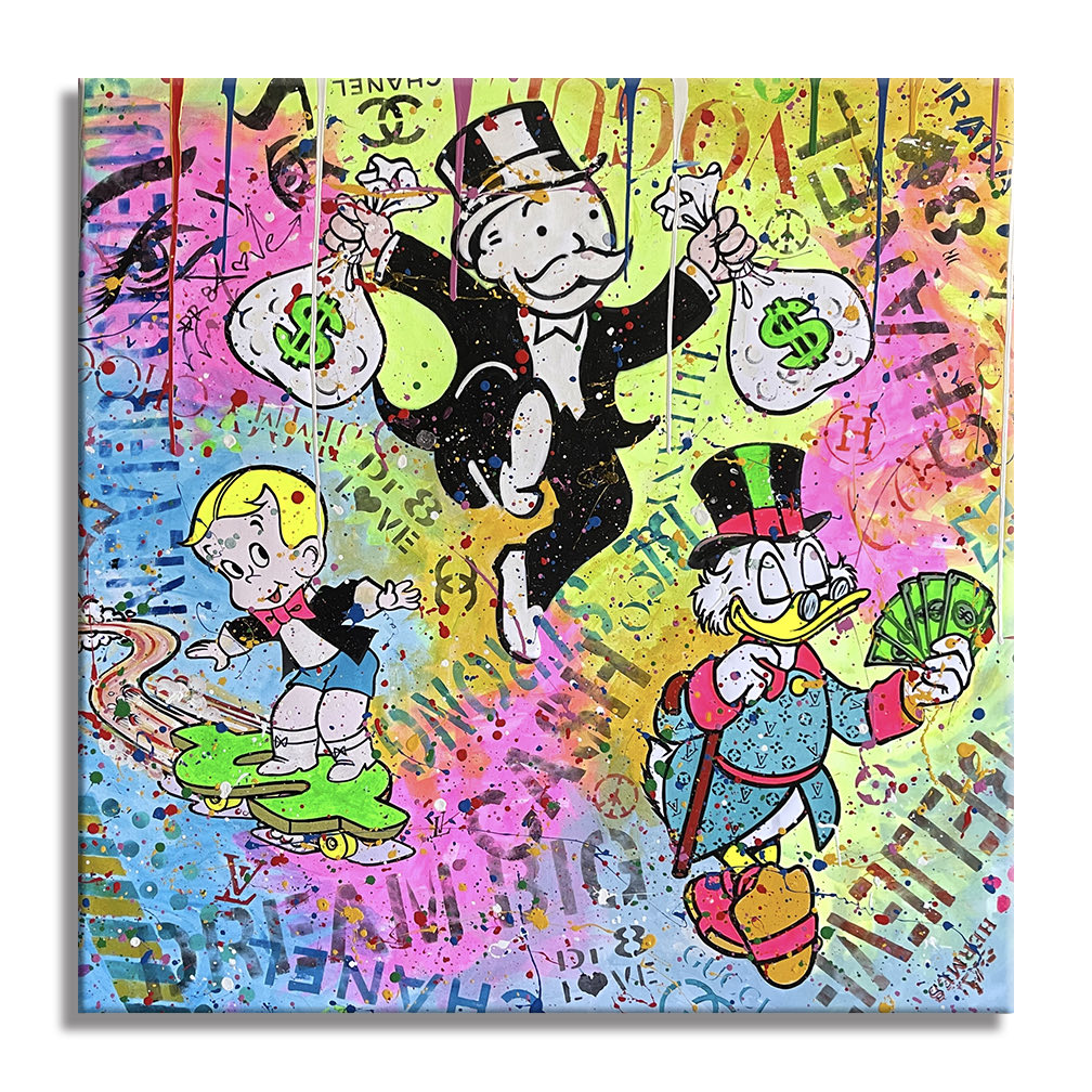 Happy and Rich - Original Painting on Canvas
