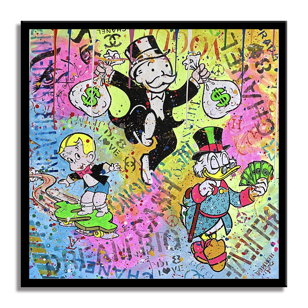 Happy and Rich - Original Painting on Canvas