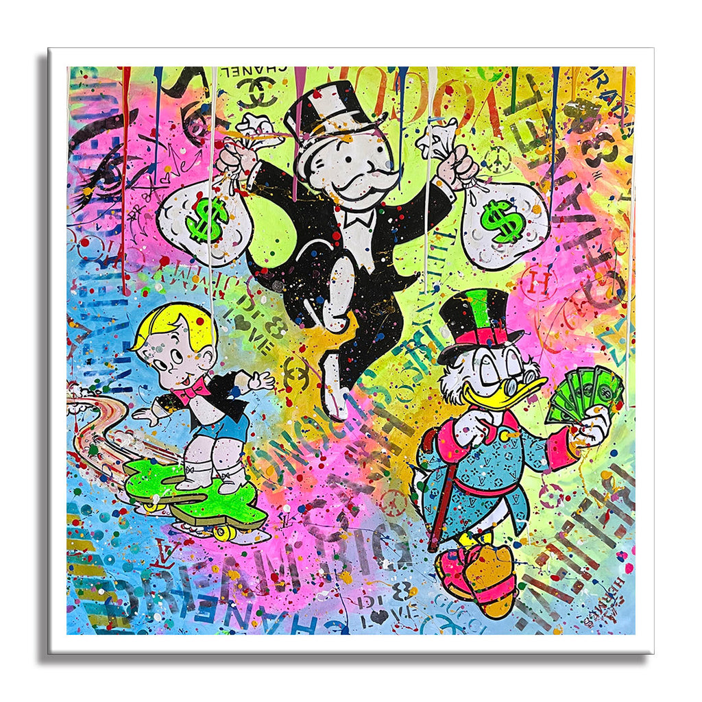Happy and Rich - Original Painting on Canvas
