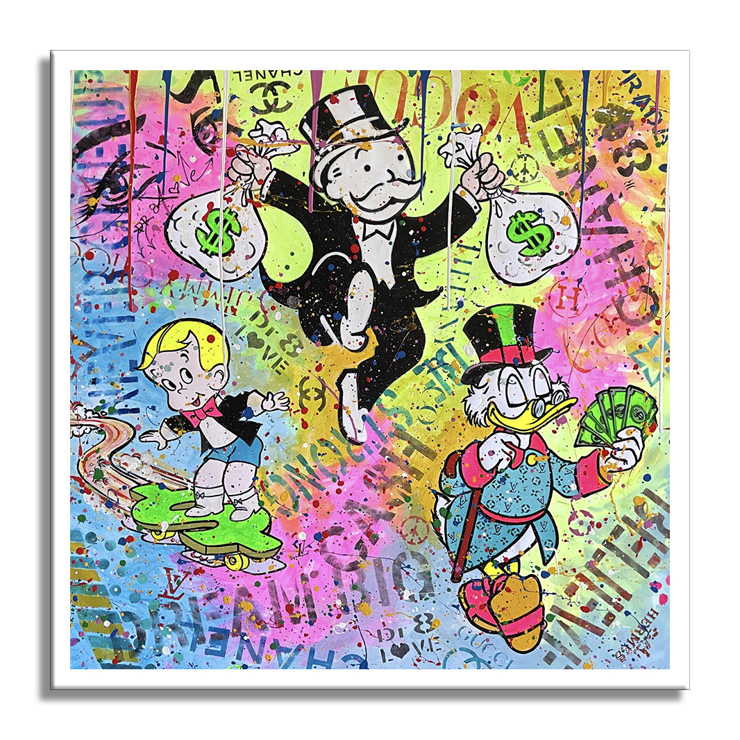 Happy and Rich - Original Painting on Canvas