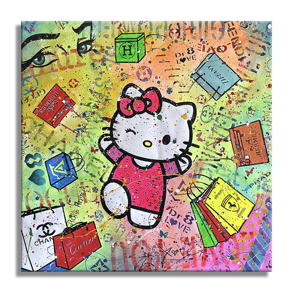 Hello Kitty -Cartier - Original Painting on Canvas