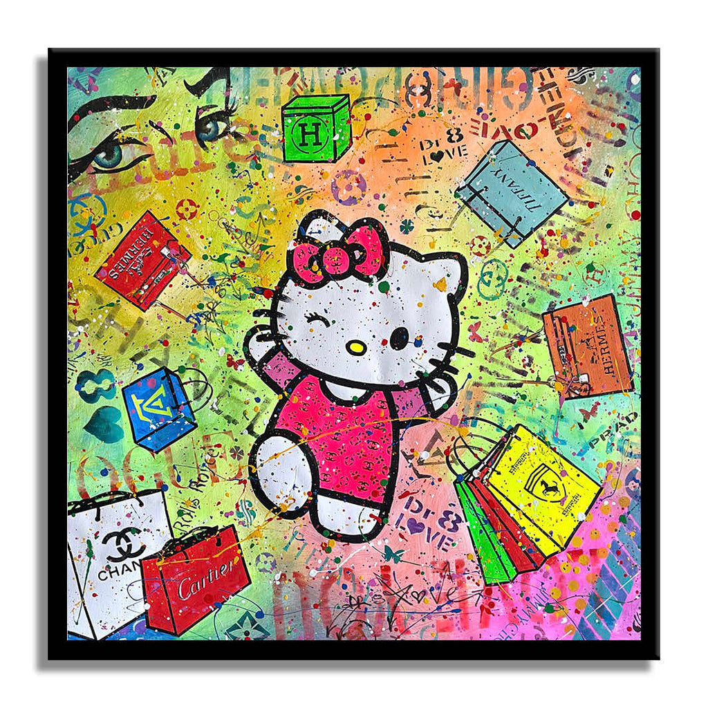 Hello Kitty -Cartier - Original Painting on Canvas