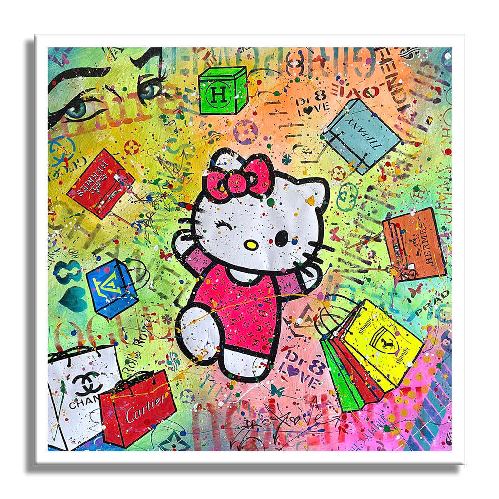 Hello Kitty -Cartier - Original Painting on Canvas